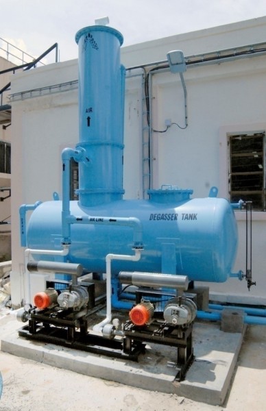 Fig.5b Degasser system for new water treatment plant